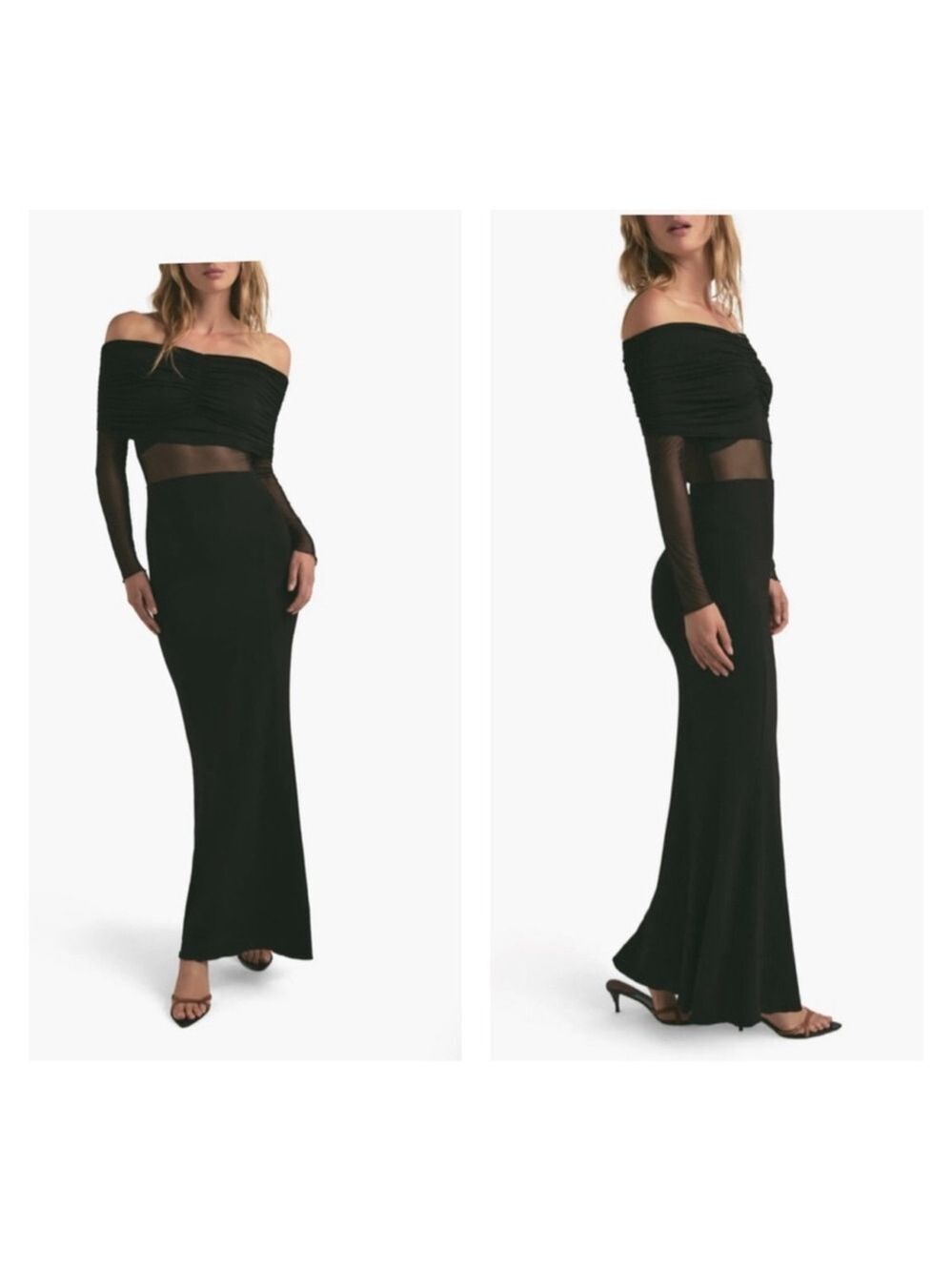 Women's Favorite Daughter Black Off-Shoulder Maxi Dress XS